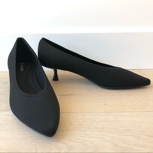NEW VIVAIA Stella 2.0 Pointed-Toe Kitten Heels in Deep Ebony Sustainable - Sz 39